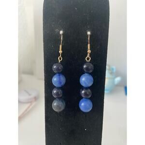 Blue sandstone earrings